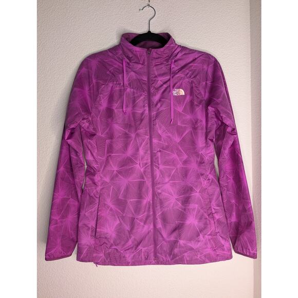 The North Face Jackets & Blazers - The North Face Womens Flyweight Packable Jacket Pink Geometric S Active Gorpcore
